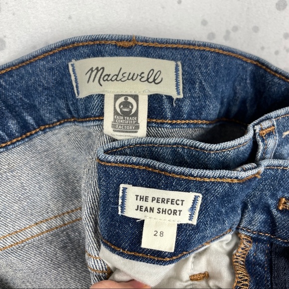 Madewell The Perfect Jean Short Rayburn Wash 28 - Picture 3 of 11